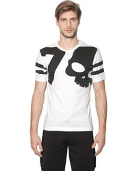 Hydrogen Skull Printed Cotton T Shirt