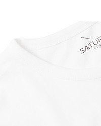 Saturdays Nyc Slash Printed Pima Cotton Jersey T Shirt