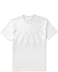 Neil Barrett Slim Fit Printed Cotton T Shirt