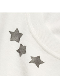 Saint Laurent Slim Fit Star Print Cotton Jersey T Shirt