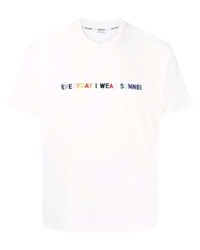 Sunnei Slogan And Logo Print T Shirt