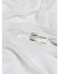 Saint Laurent Slogan Print Cotton T Shirt