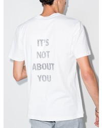 Helmut Lang Slogan Print Cotton T Shirt
