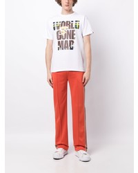 A Bathing Ape Slogan Print Cotton T Shirt