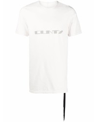 Rick Owens DRKSHDW Slogan Print Cotton T Shirt