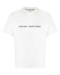 Sunnei Slogan Print Cotton T Shirt