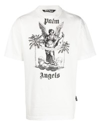 Palm Angels Slogan Print Cotton T Shirt