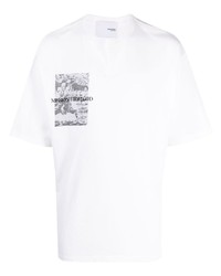 Yoshiokubo Slogan Print Cotton T Shirt