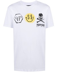 Philipp Plein Smile Print Cotton T Shirt
