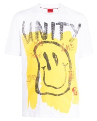 Hugo Smiley Face Print Cotton T Shirt