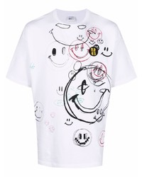 Raf Simons Smiley Face Print T Shirt