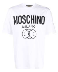 Moschino Smiley Logo Print T Shirt