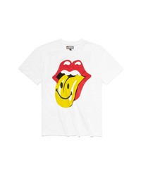 MARKET Smiley X Rolling Stones Graphic Tee In White At Nordstrom