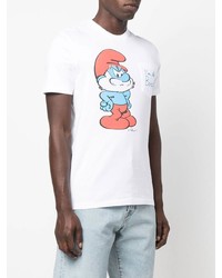 MC2 Saint Barth Smurf Print Cotton T Shirt
