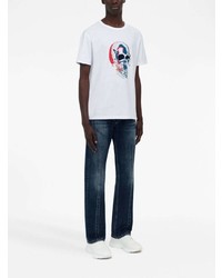 Alexander McQueen Solarised Skull Print T Shirt