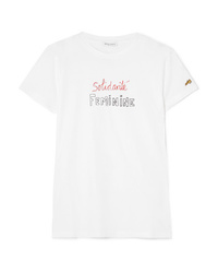Bella Freud Solidarite Feminine Printed Cotton Jersey T Shirt