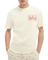 Scotch & Soda Sophisticated Artwork Logo Graphic Tee