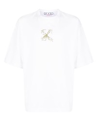 Off-White Splash Print Short Sleeve T Shirt
