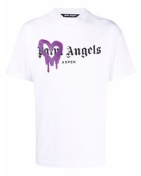 Palm Angels Sprayed Heart T Shirt