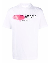 Palm Angels Sprayed Logo Print T Shirt
