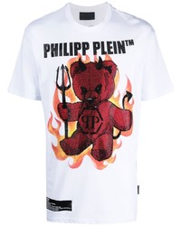Philipp Plein Ss Teddy Bear Graphic Logo Print T Shirt