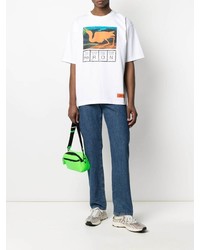 Heron Preston Ss Tee Reg Cutout White Orange