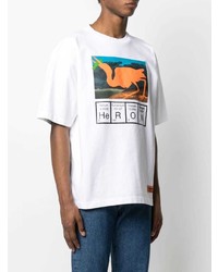 Heron Preston Ss Tee Reg Cutout White Orange