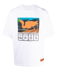 Heron Preston Ss Tee Reg Cutout White Orange