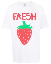 WESTFALL Strawberry Print Crew Neck T Shirt