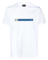 PS Paul Smith Stripe Print Organic Cotton T Shirt