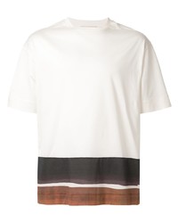 Cerruti 1881 Striped Panels T Shirt