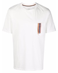 Paul Smith Striped Pocket Organic Cotton T Shirt