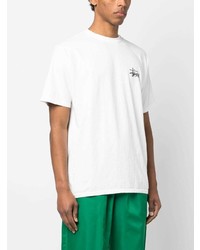 Stussy Stssy Logo Print Cotton T Shirt