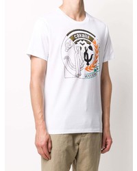 Roberto Cavalli Studded Crest Print T Shirt