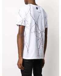 Philipp Plein Studded Lightning Strike Cotton T Shirt