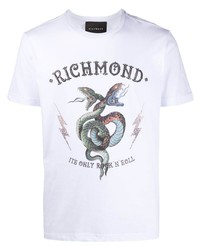 John Richmond Studded Snake Print T Shirt