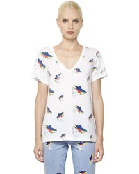 Karl Lagerfeld Sunny Choupette Printed Jersey T Shirt