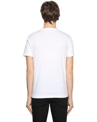 McQ Swallow Printed Cotton Jersey T Shirt