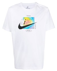 Nike Swoosh Logo Print Detail T Shirt