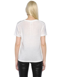 Saint Laurent T Rex Printed Cotton Jersey T Shirt