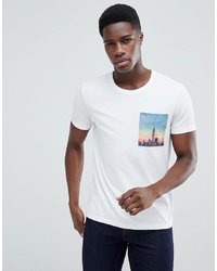 Esprit T Shirt With City Print Pocket