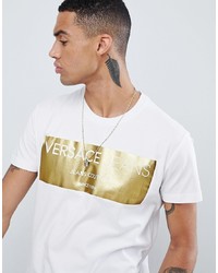 Versace Jeans T Shirt With Gold