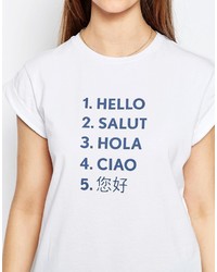 Asos T Shirt With Hello Translation Print