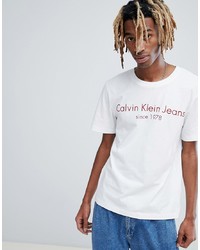 Calvin Klein Jeans T Shirt With Logo Anniversary Print
