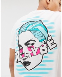 ASOS DESIGN T Shirt With Maybe Face Back Print