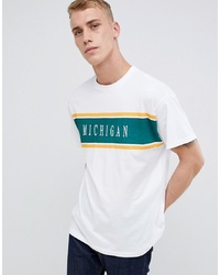 New Look T Shirt With Michigan Print In White