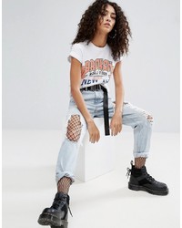 Asos T Shirt With Mix And Match Spliced Print