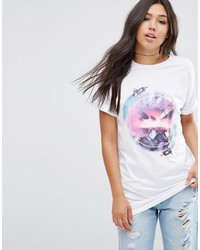 Asos T Shirt With Retro Space Print In Oversized Fit
