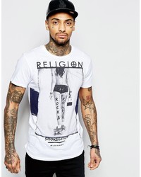 Religion T Shirt With Rock Roller Girl Print
