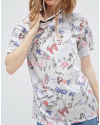 Asos T Shirt With Scribble Print In Oversized Fit